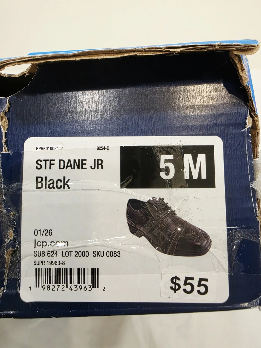 Stafford Black Dane Jr. Cap-Toe Lace-Up Dress Oxfords